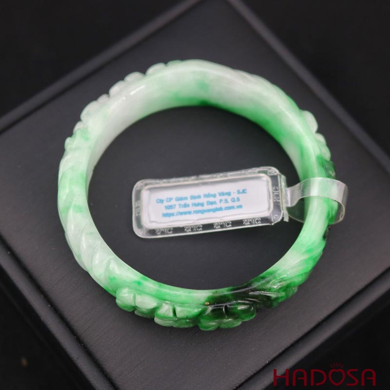 Vòng Ngọc Cẩm Thạch chạm Rồng ni 49