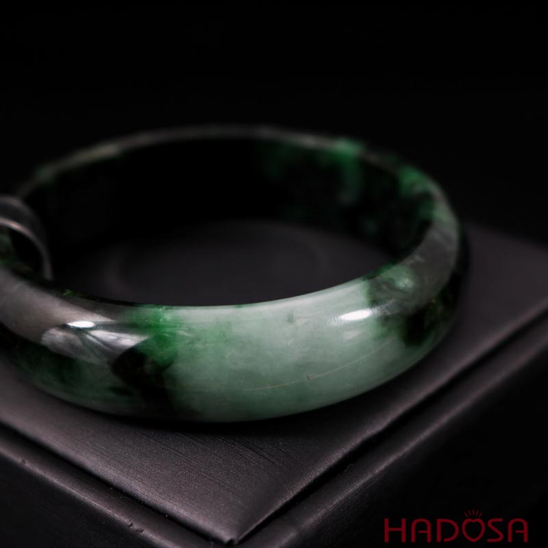 Vòng Ngọc Cẩm Thạch lá xanh đậm ni 55