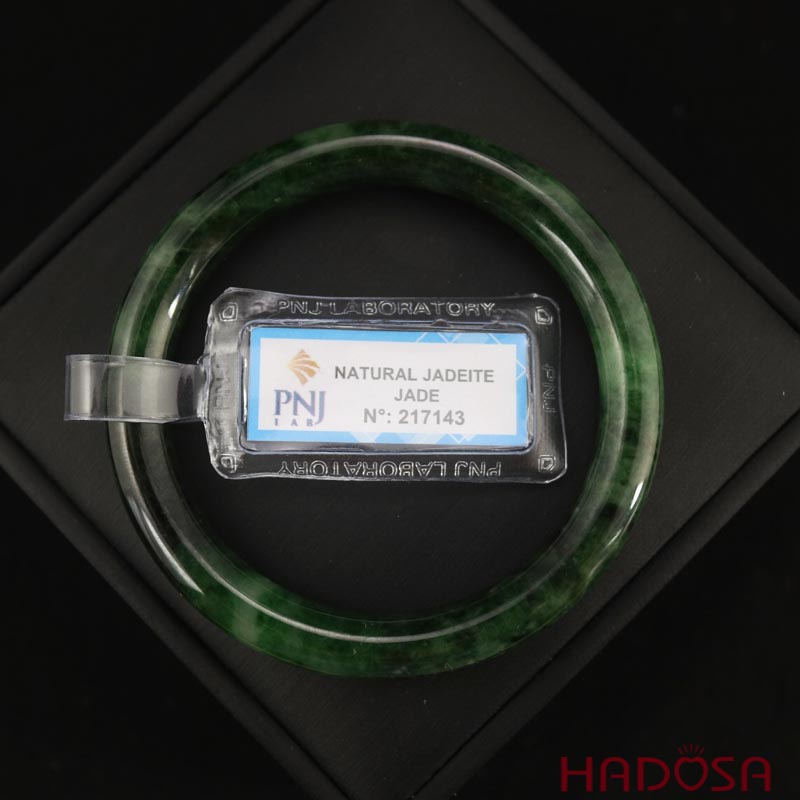 Vòng Ngọc Cẩm Thạch xanh đậm ni 52