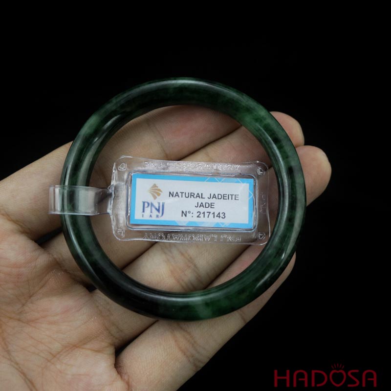 Vòng Ngọc Cẩm Thạch xanh đậm ni 52