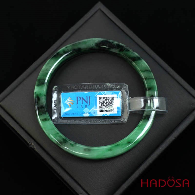 Vòng Ngọc Cẩm Thạch sơn thủy bản vuông ni 57