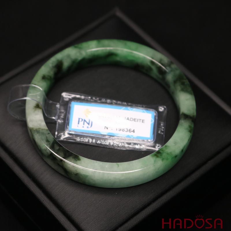 Vòng Ngọc Cẩm Thạch sơn thủy bản vuông ni 55 HADOSA