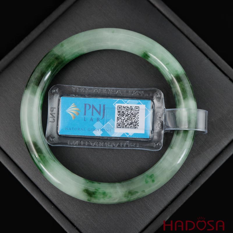 Vòng Ngọc Cẩm Thạch trắng phớt lí ni 50