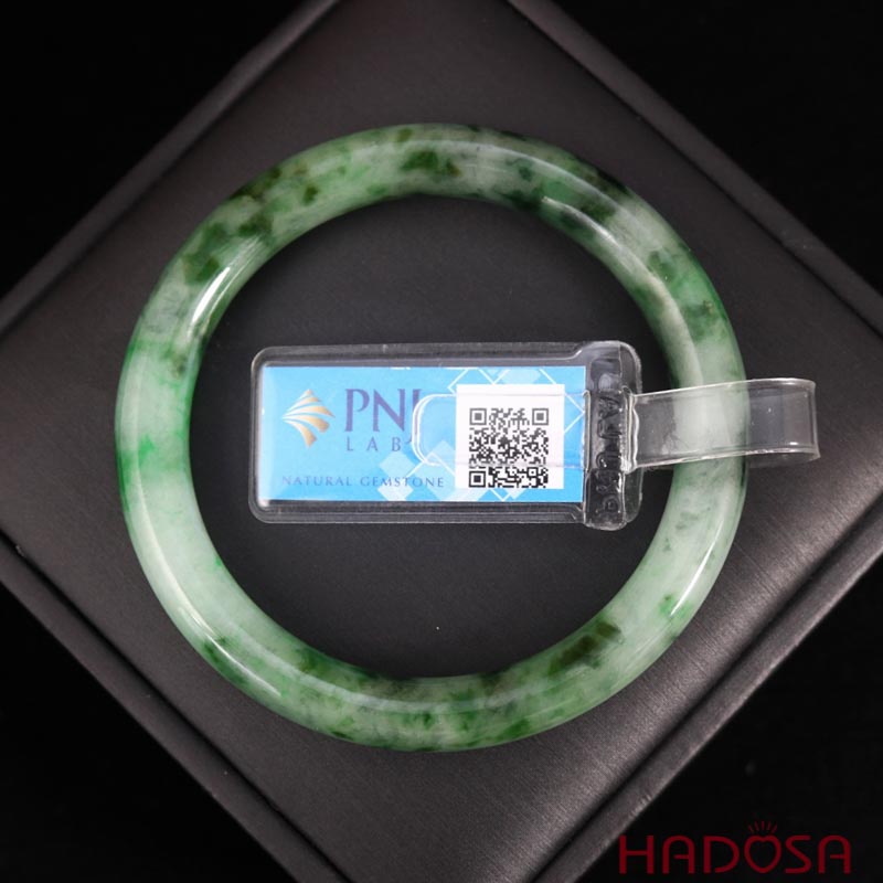 Vòng Ngọc Cẩm Thạch tròn xanh vân lý trong ni 51