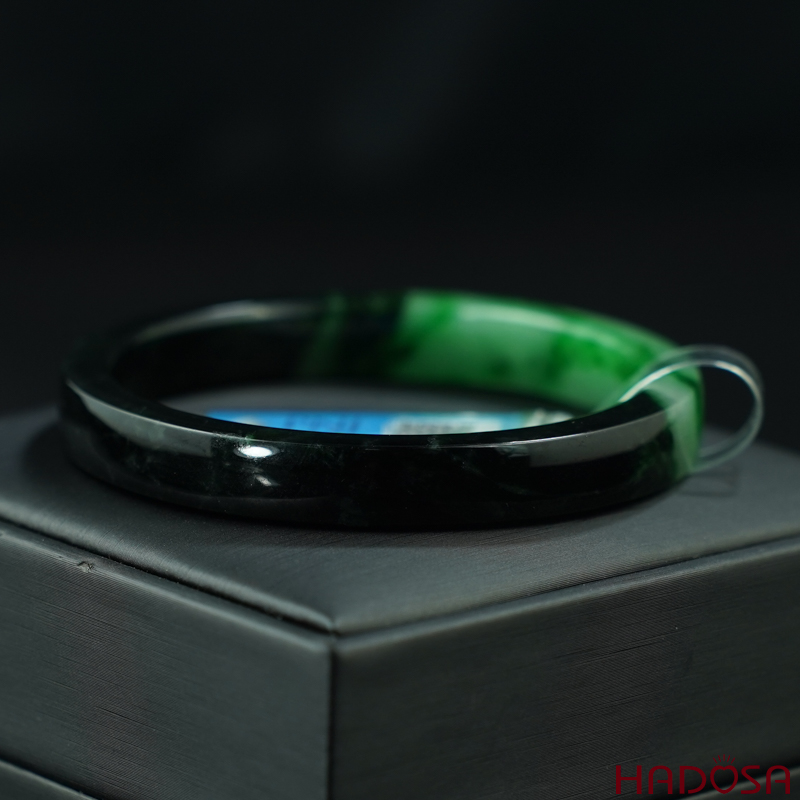 Vòng Ngọc Cẩm Thạch vuông xanh đậm ni 56