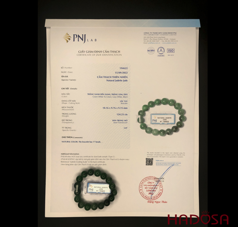 Vòng Ngọc Cẩm Thạch xanh sơn thủy 9mm