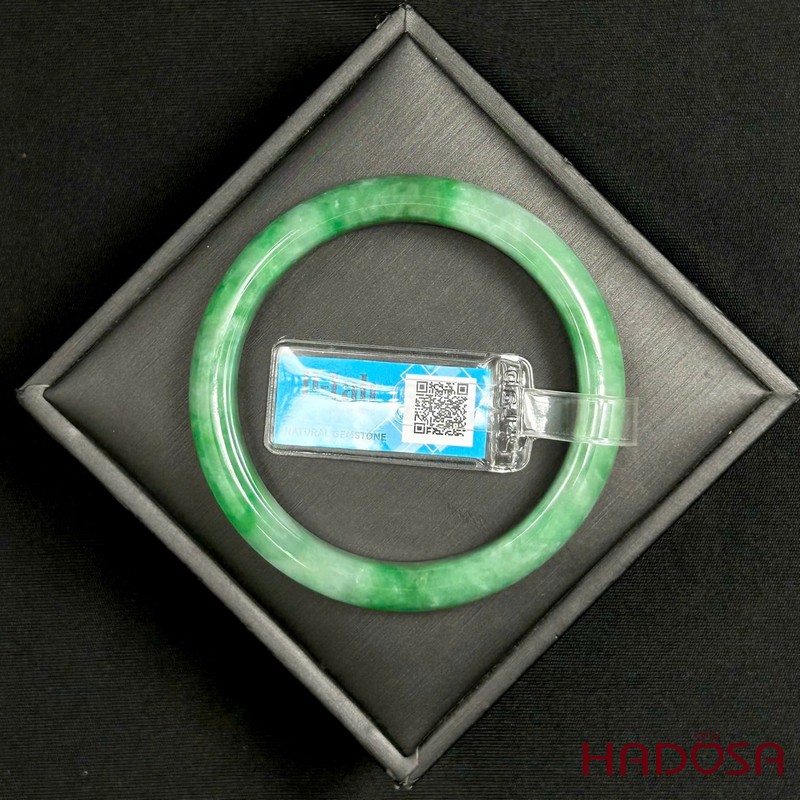 Vòng kiềng Cẩm thạch bản hẹ xanh đậu ni 54 | HADOSA