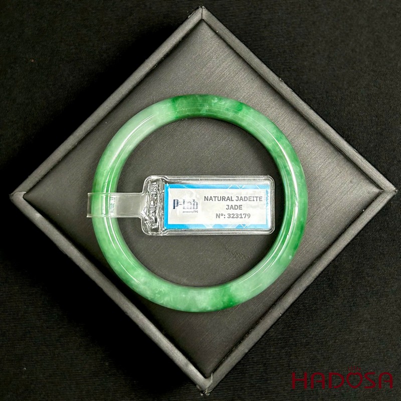 Vòng kiềng Cẩm thạch bản hẹ xanh đậu ni 54 | HADOSA