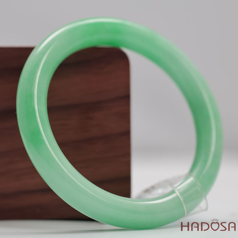 Vòng Cẩm Thạch Xanh Táo Vân Lý Ni 52