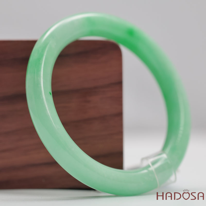 Vòng Cẩm Thạch Xanh Táo Vân Lý Ni 52