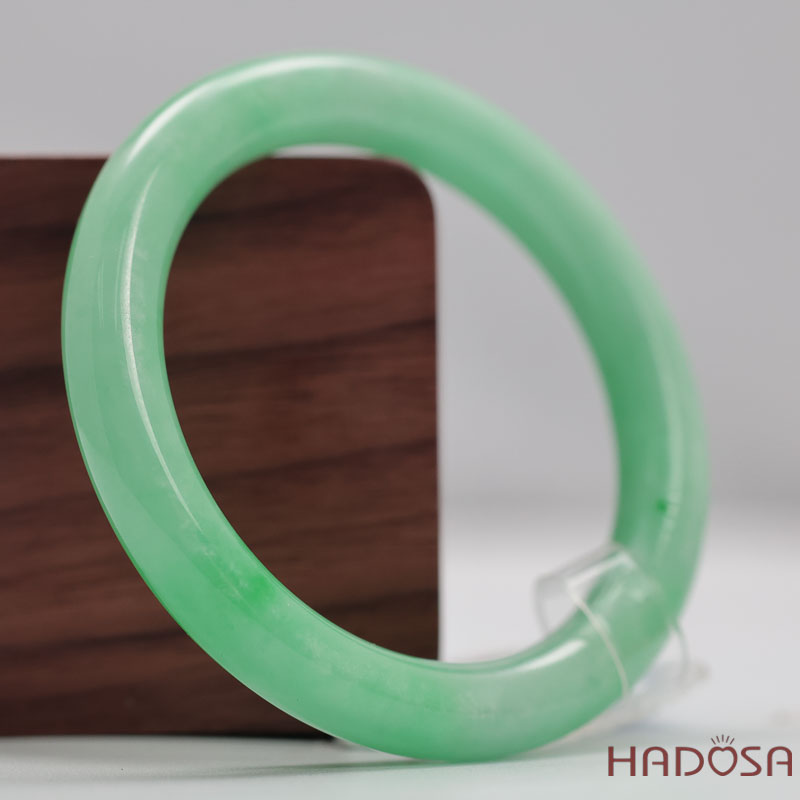 Vòng Cẩm Thạch Xanh Táo Vân Lý Ni 52