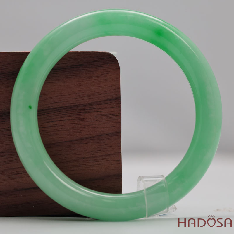 Vòng Cẩm Thạch Xanh Táo Vân Lý Ni 52