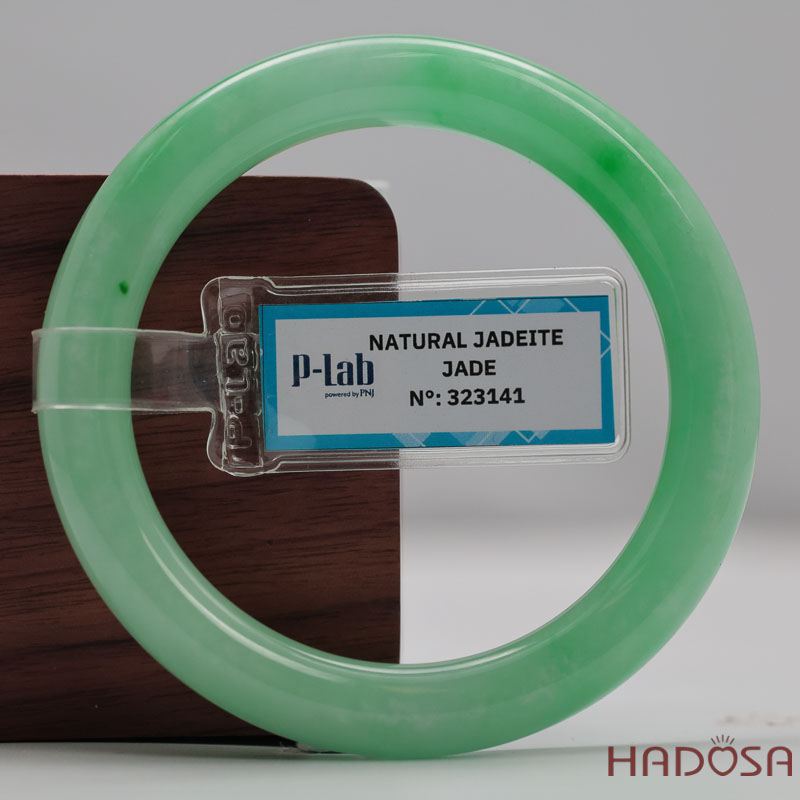 Vòng Cẩm Thạch Xanh Táo Vân Lý Ni 52