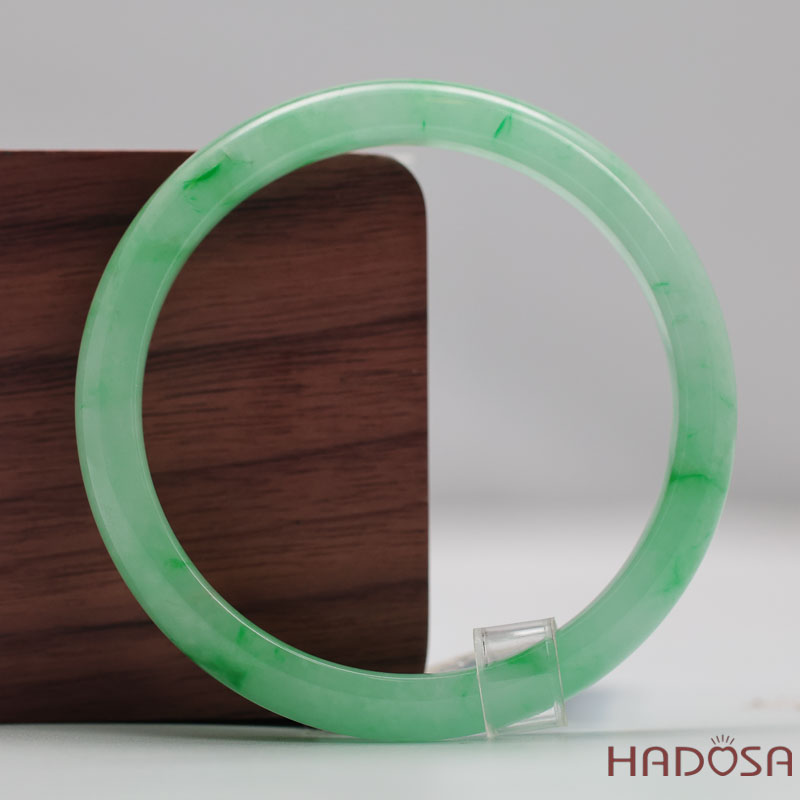 Vòng Đá Cẩm Thạch xanh vân lý trong ni 50