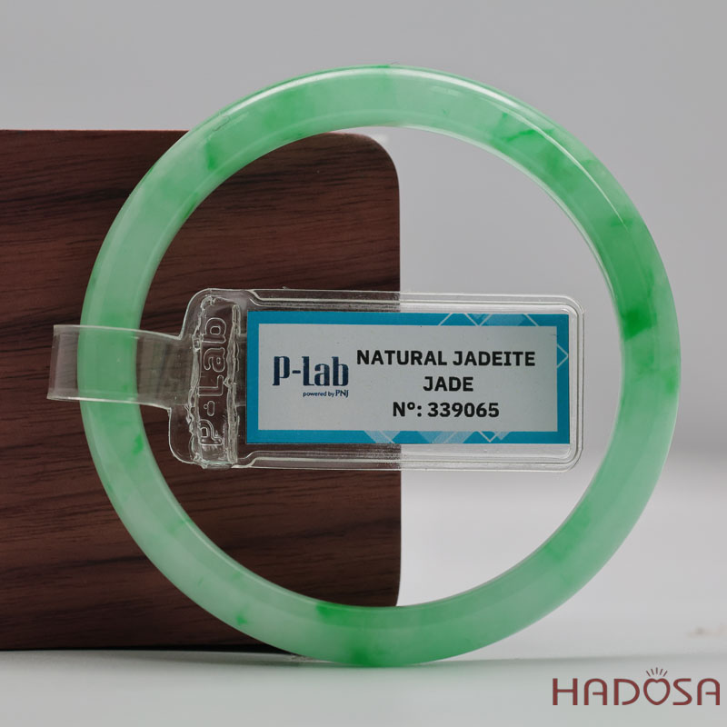 Vòng Đá Cẩm Thạch xanh vân lý trong ni 50