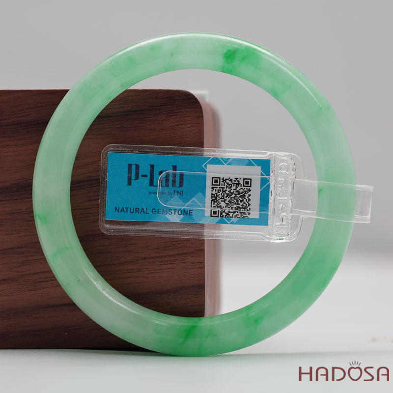 Vòng Đá Cẩm Thạch Xanh Táo Vân Lý Ni 51