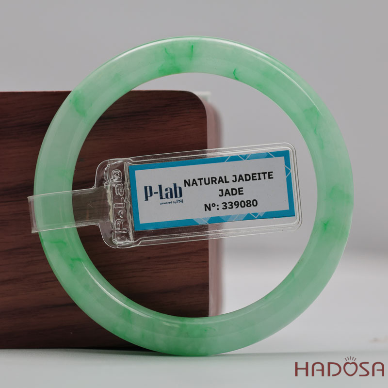 Vòng Đá Cẩm Thạch Xanh Táo Vân Lý Ni 51