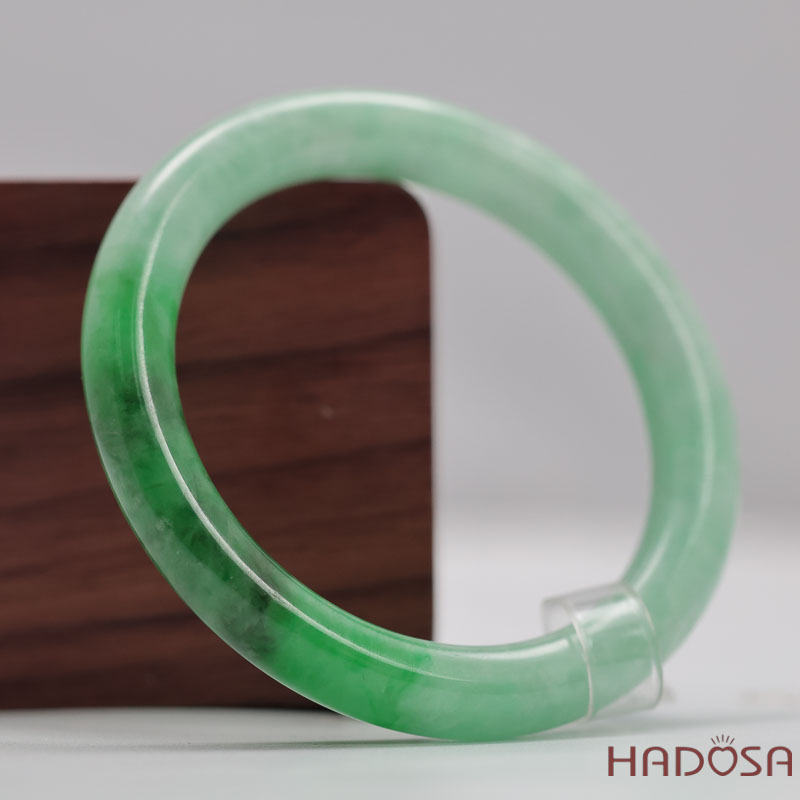 Vòng Đá Cẩm Thạch Xanh Táo Vân Lý Ni 53