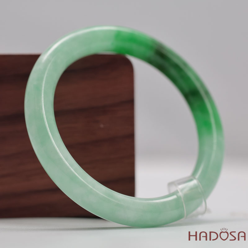 Vòng Đá Cẩm Thạch Xanh Táo Vân Lý Ni 53