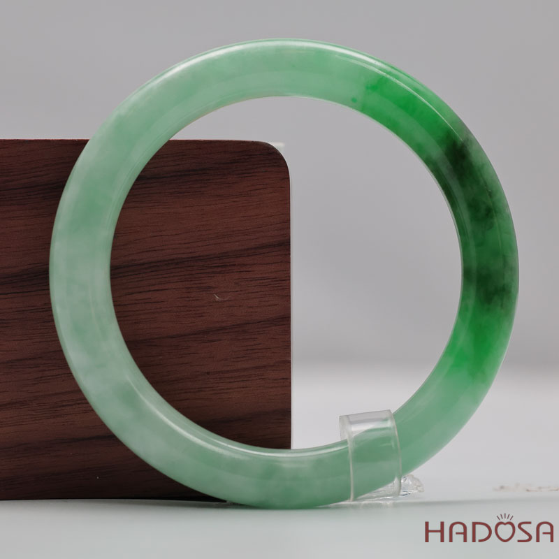 Vòng Đá Cẩm Thạch Xanh Táo Vân Lý Ni 53