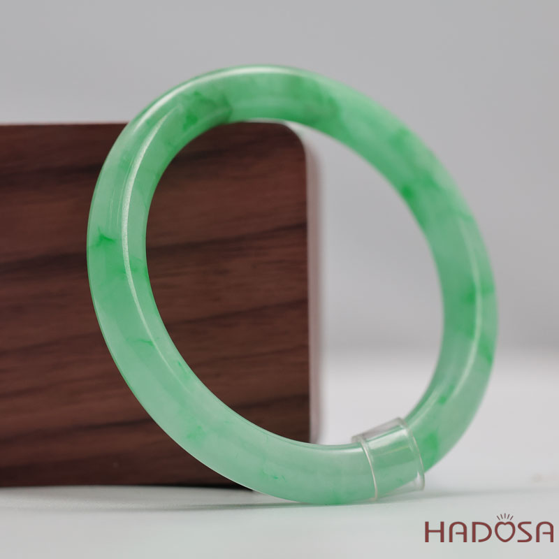 Vòng Cẩm Thạch Xanh Táo Vân Lý Ni 52