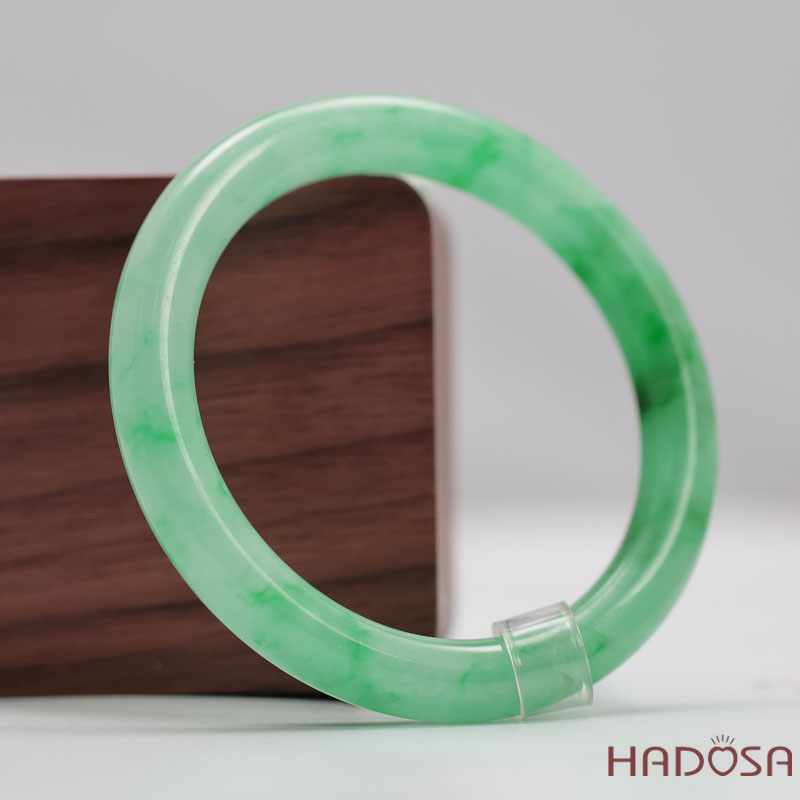 Vòng Cẩm Thạch Xanh Táo Vân Lý Ni 52