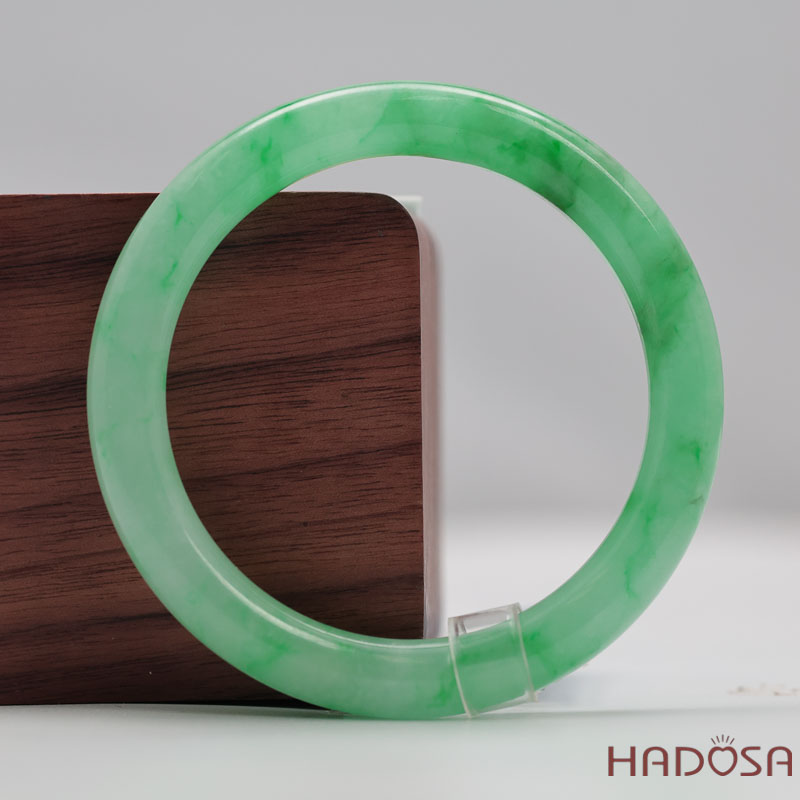 Vòng Cẩm Thạch Xanh Táo Vân Lý Ni 52