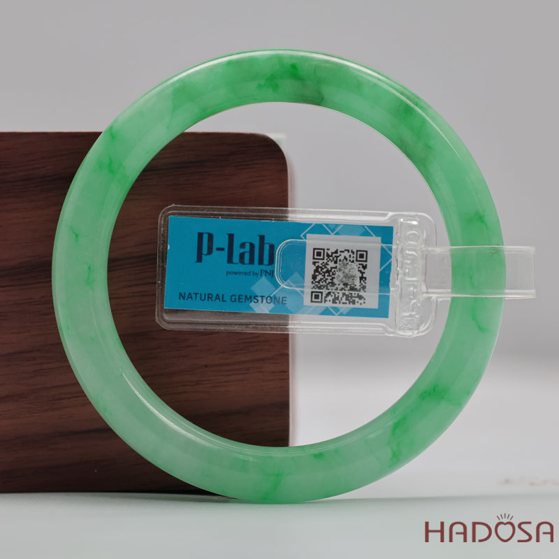 Vòng Cẩm Thạch Xanh Táo Vân Lý Ni 52