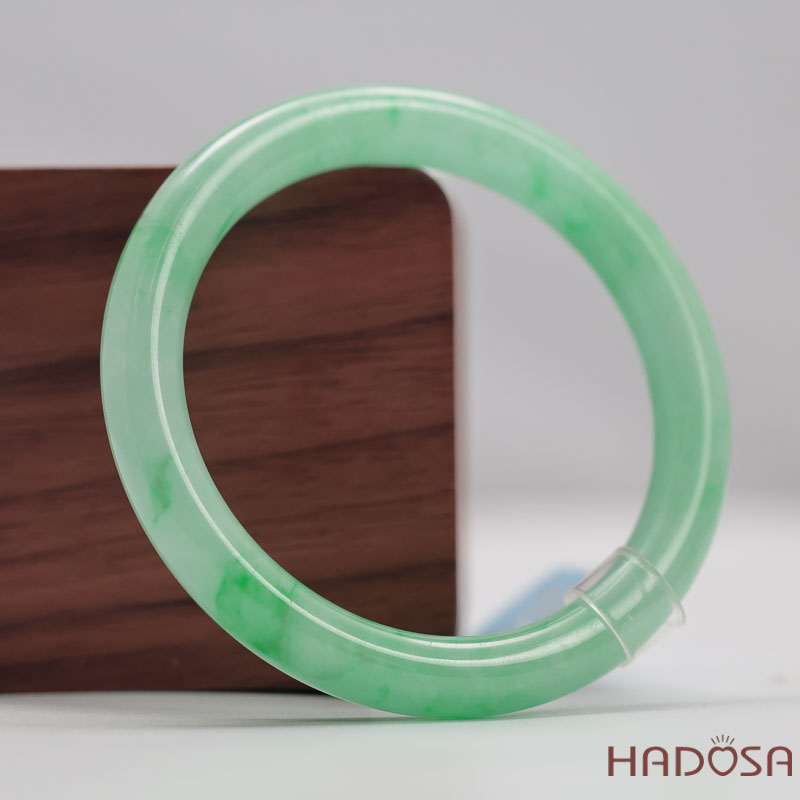 Vòng Đá Cẩm Thạch Xanh Táo Vân Lý Ni 51