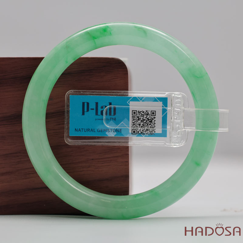 Vòng Đá Cẩm Thạch Xanh Táo Vân Lý Ni 51