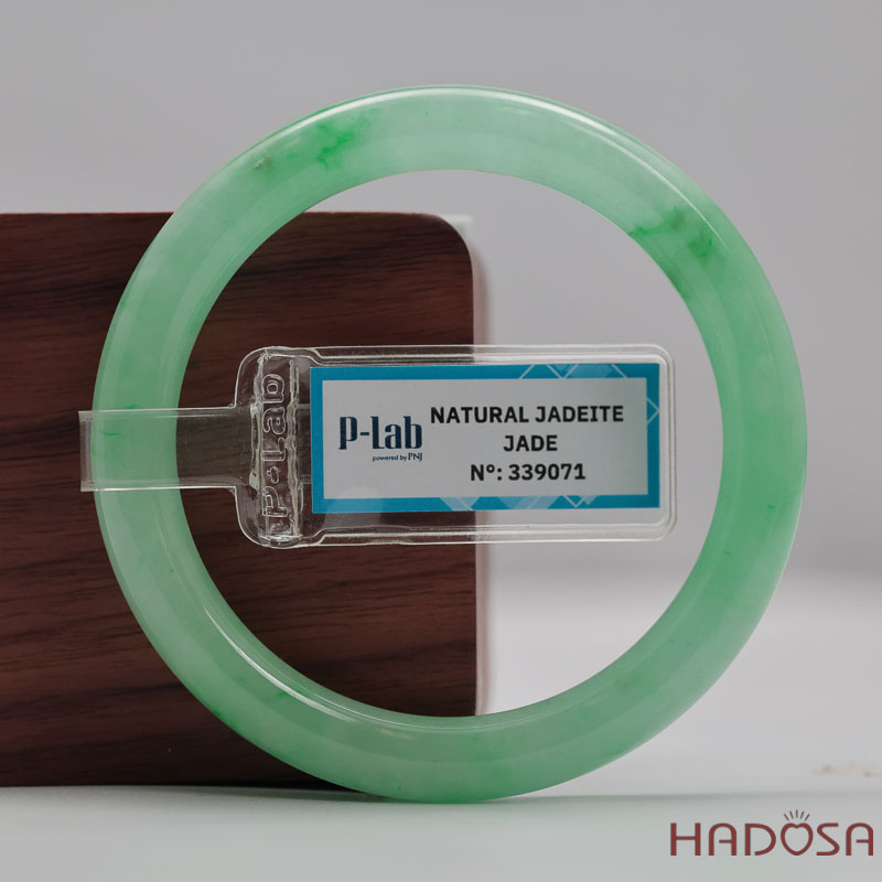 Vòng Đá Cẩm Thạch Xanh Táo Vân Lý Ni 51