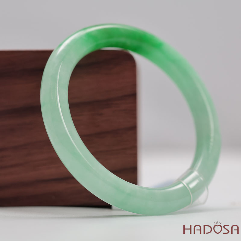 Vòng Đá Cẩm Thạch Xanh Táo Vân Lý Ni 53