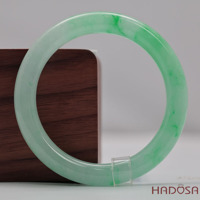 Vòng Đá Cẩm Thạch Xanh Táo Vân Lý Ni 53