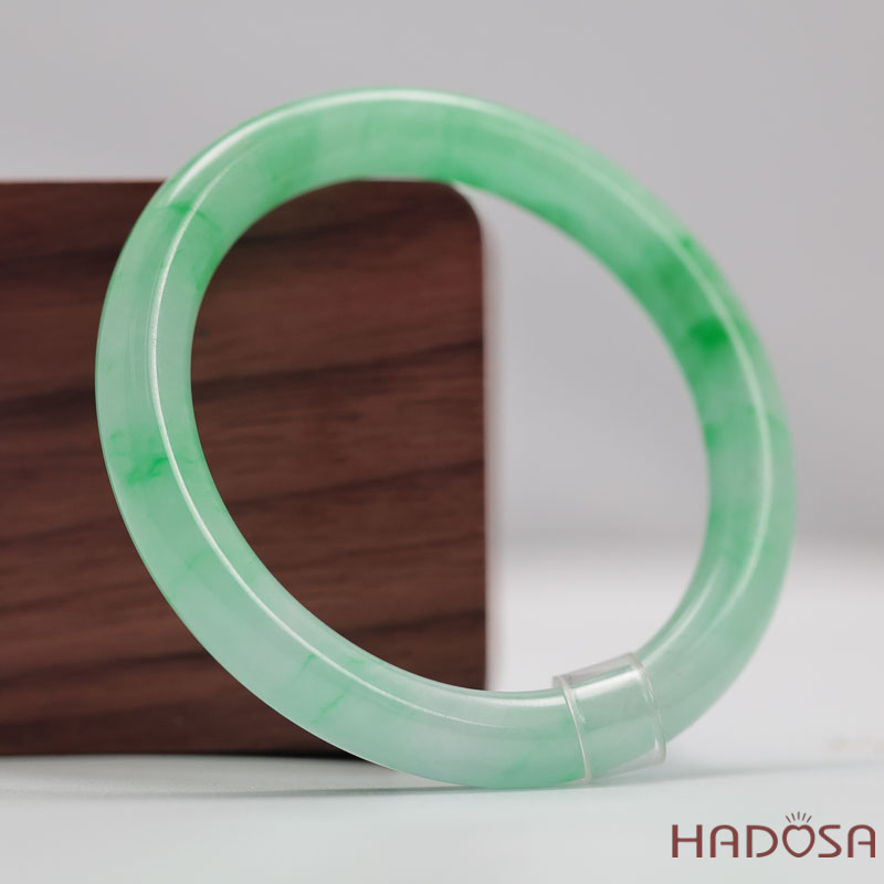 Vòng Đá Cẩm Thạch Xanh Táo Vân Lý Ni 53