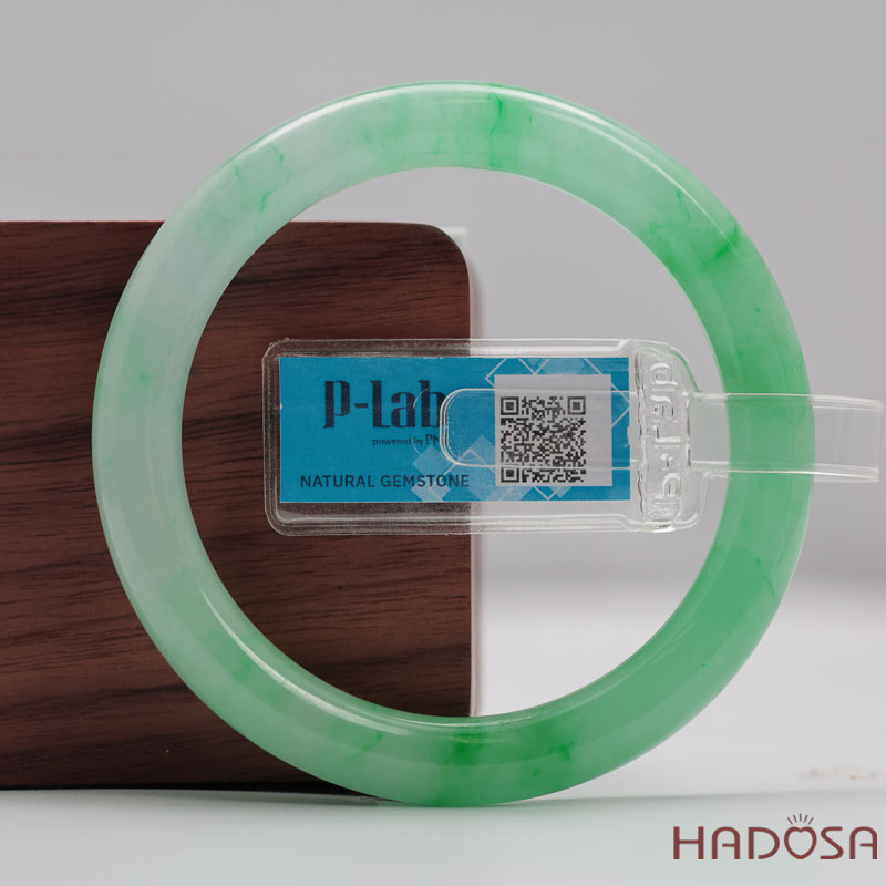 Vòng Đá Cẩm Thạch Xanh Táo Vân Lý Ni 53