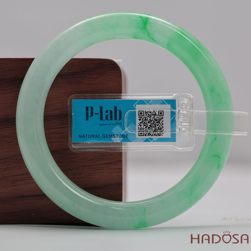 Vòng Đá Cẩm Thạch Xanh Táo Vân Lý Ni 53