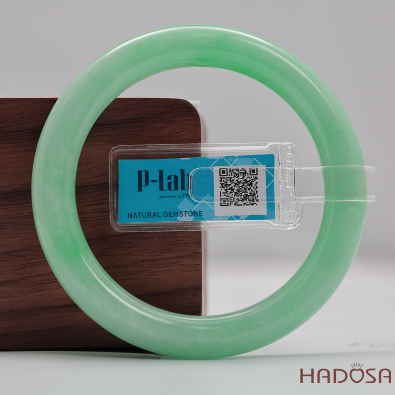 Vòng Cẩm Thạch Xanh Táo Vân Lý Ni 54
