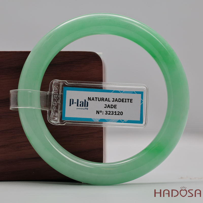 Vòng Cẩm Thạch Xanh Táo Vân Lý Ni 54