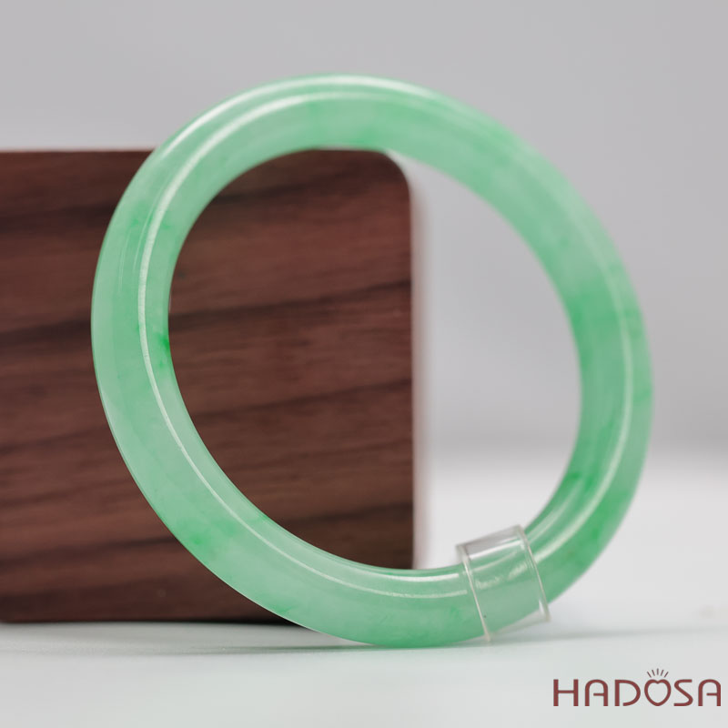 Vòng Đá Cẩm Thạch Xanh Táo Vân Lý Ni 51