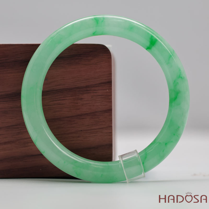 Vòng Đá Cẩm Thạch Xanh Táo Vân Lý Ni 51