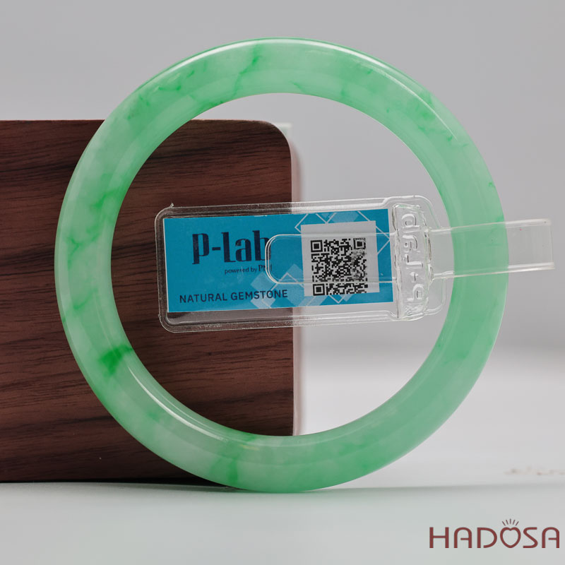Vòng Đá Cẩm Thạch Xanh Táo Vân Lý Ni 51