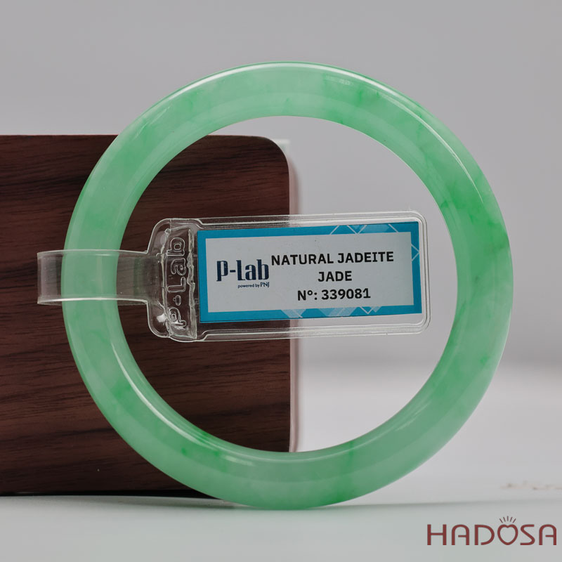 Vòng Đá Cẩm Thạch Xanh Táo Vân Lý Ni 51