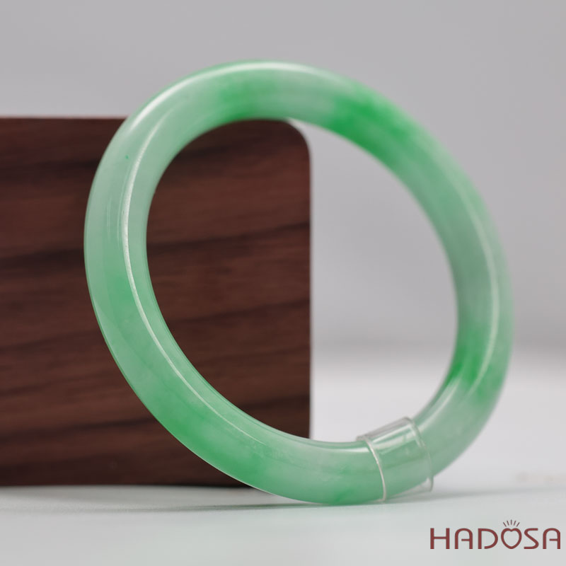 Vòng Cẩm Thạch Xanh Táo Vân Lý Ni 52