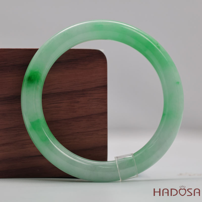 Vòng Cẩm Thạch Xanh Táo Vân Lý Ni 52