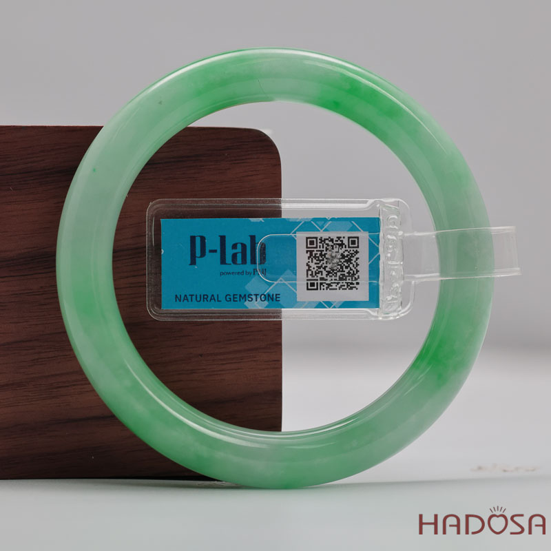 Vòng Cẩm Thạch Xanh Táo Vân Lý Ni 52