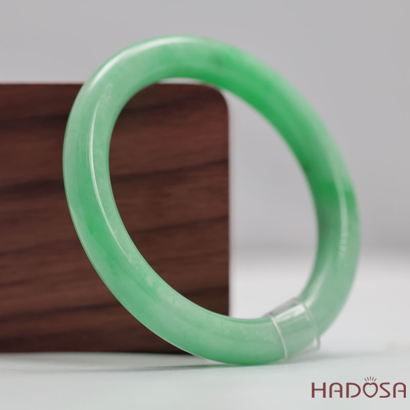 Vòng Cẩm Thạch Xanh Táo Vân Lý Ni 52