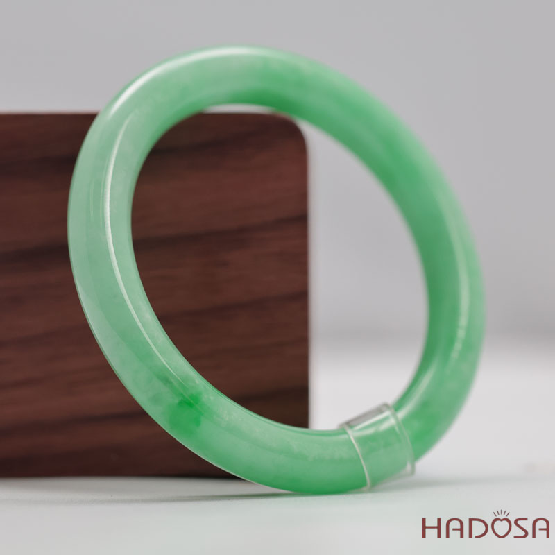 Vòng Cẩm Thạch Xanh Táo Vân Lý Ni 52