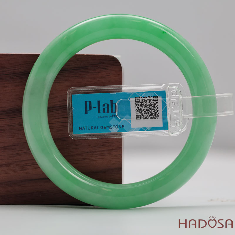 Vòng Cẩm Thạch Xanh Táo Vân Lý Ni 52