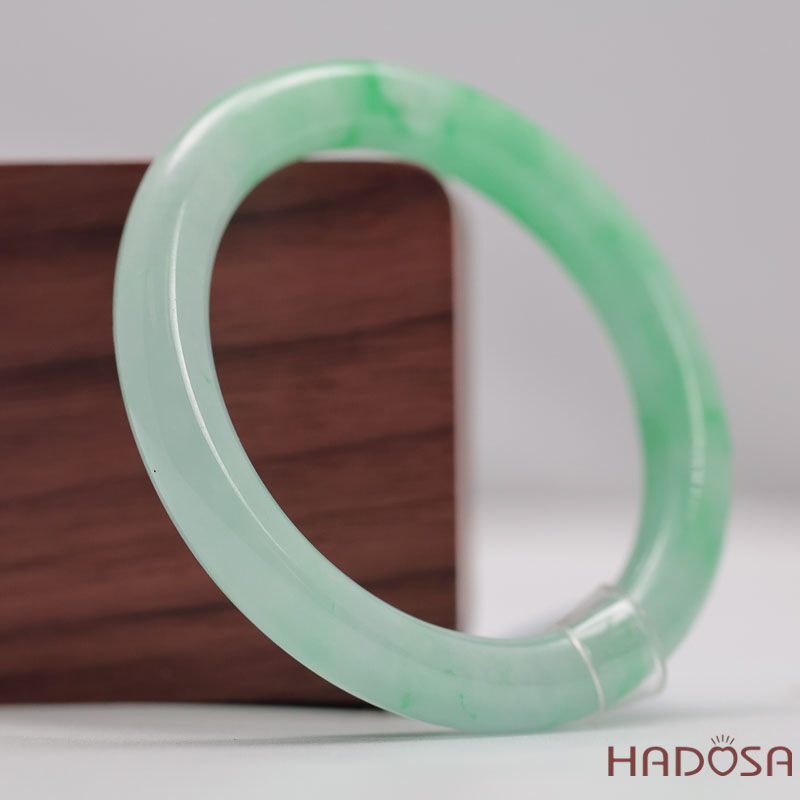 Vòng Đá Cẩm Thạch Xanh Táo Vân Lý Ni 53