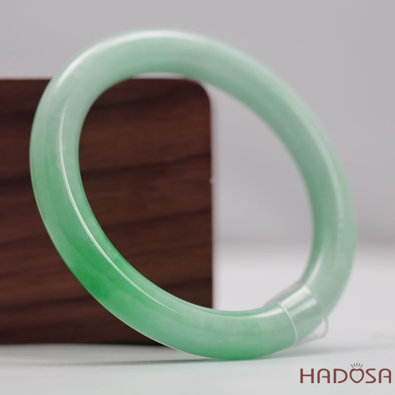 Vòng Đá Cẩm Thạch Xanh Táo Vân Lý Ni 54